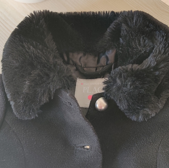 The Children's Place Toddler Girls Black Dress Coat w/ Bow on Back Size 3T - Picture 4 of 10